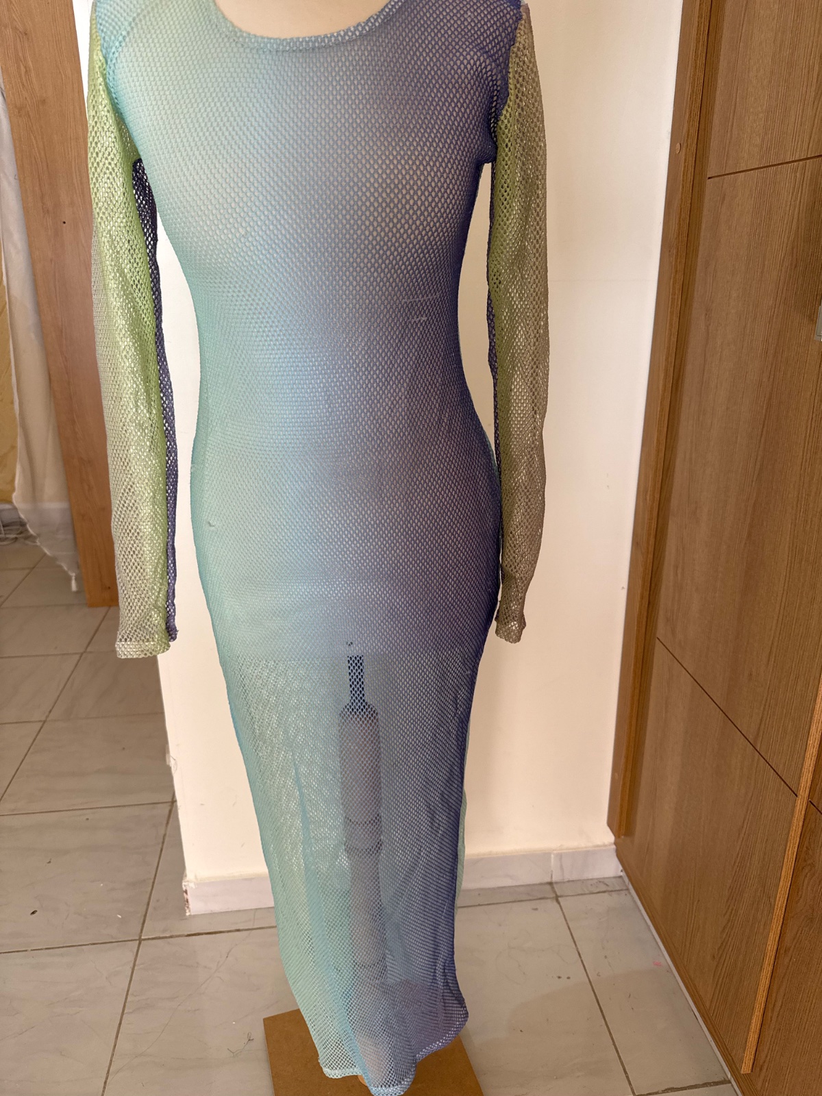 Robe filet multicolore