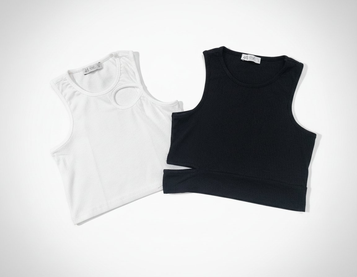 Lot de 2 crop top