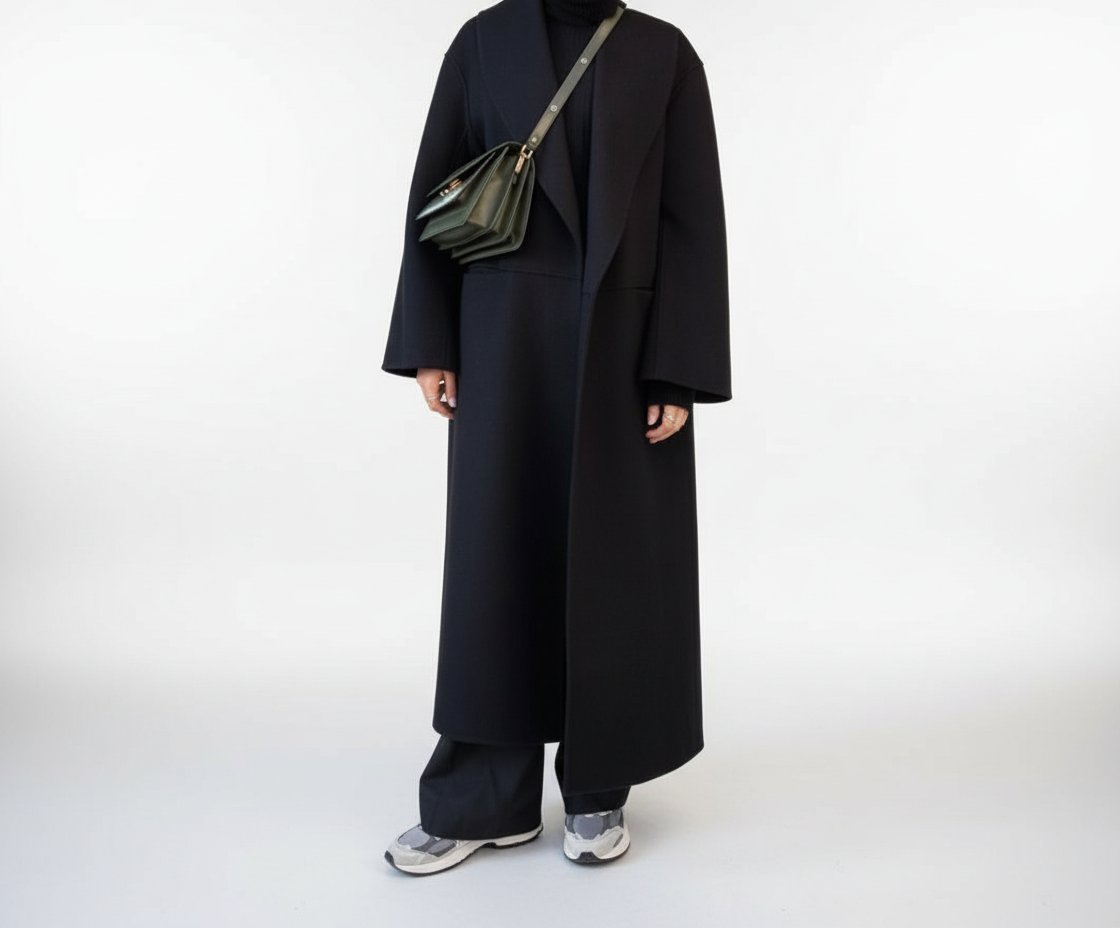 Manteau femme noire super long taille unique 🫠🫠🥺🥺🥺✨✨✨✨✨