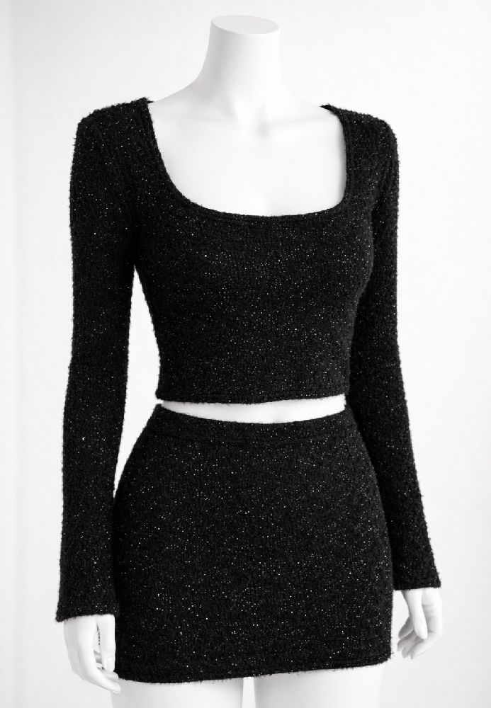 Haut noir soirée 