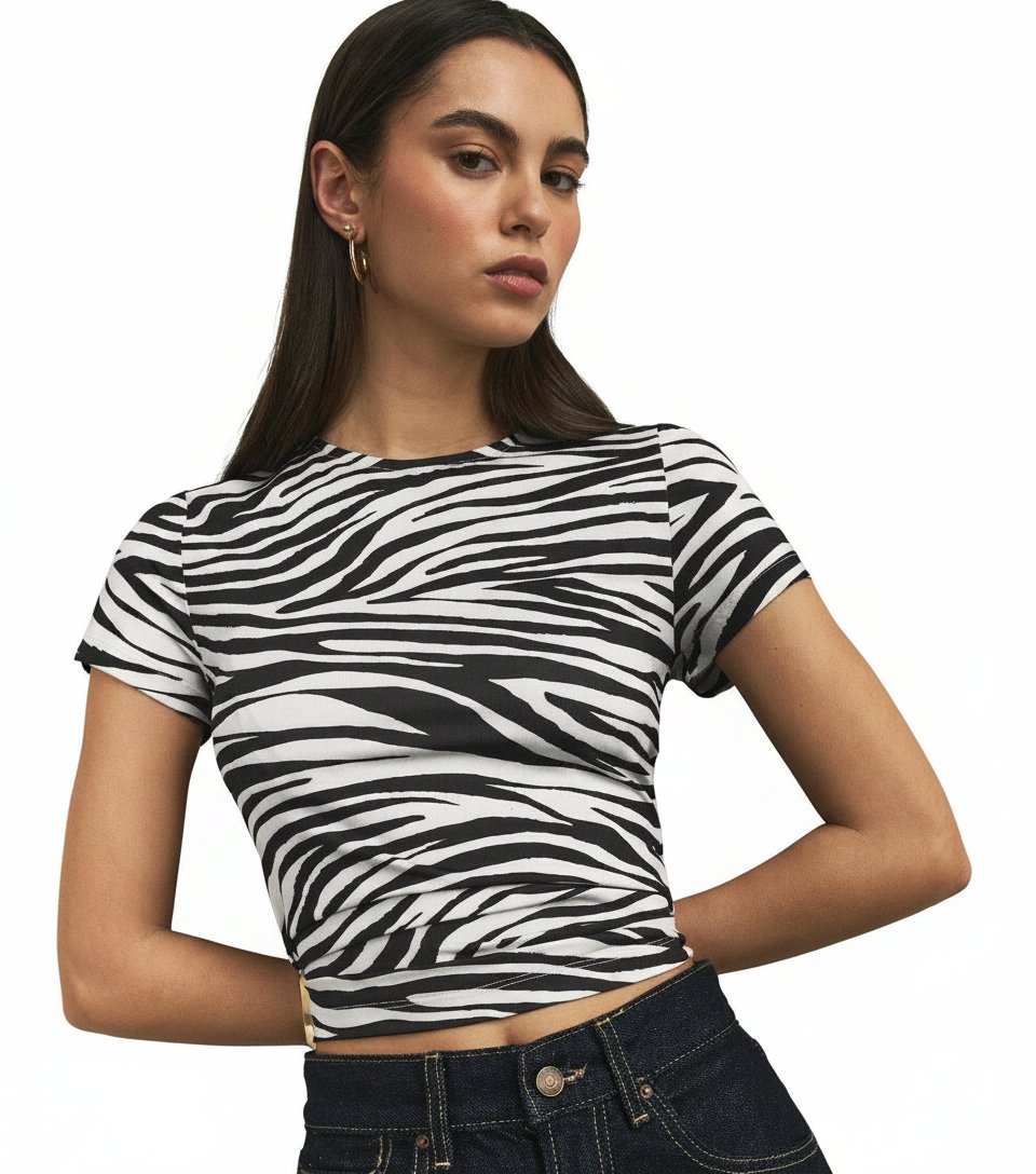 T-shirt zebre Bershka 