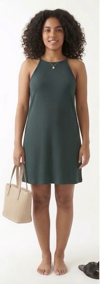 Robe verte courte