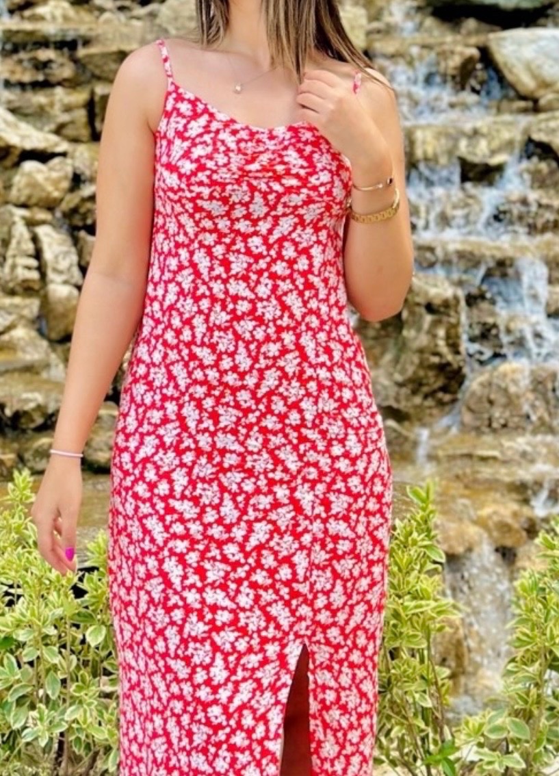 Robe fleurie orangé