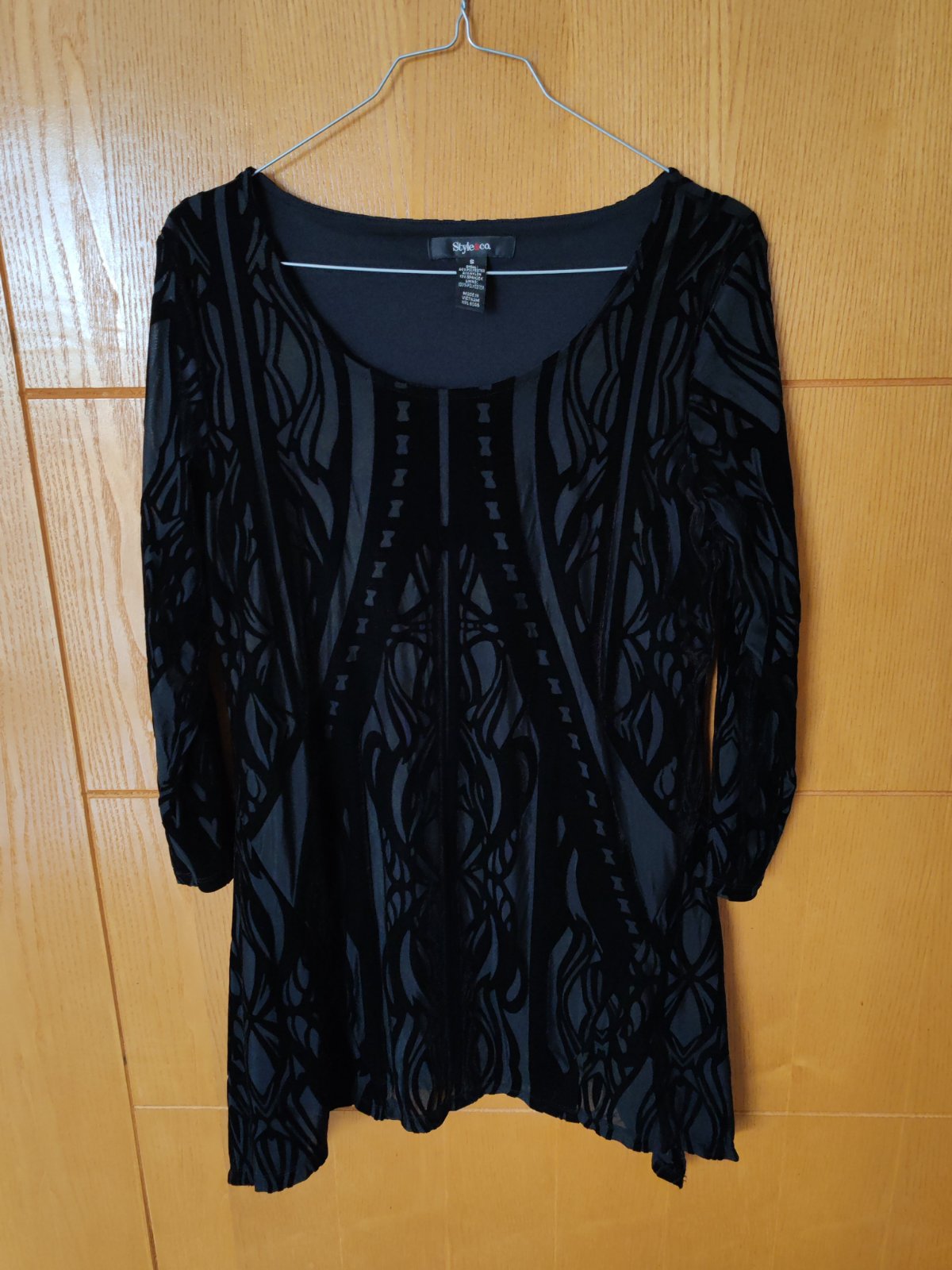 Robe noire en velours
