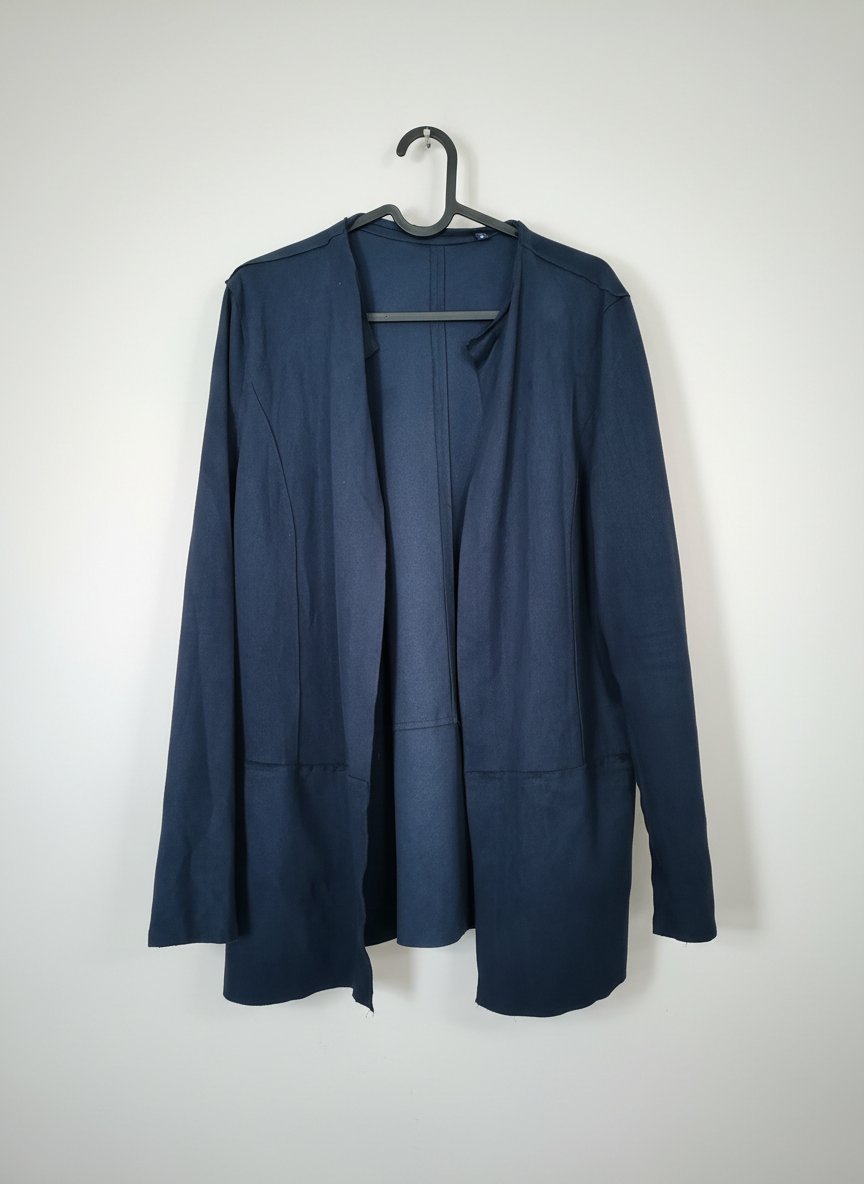 Veste daim bleue 