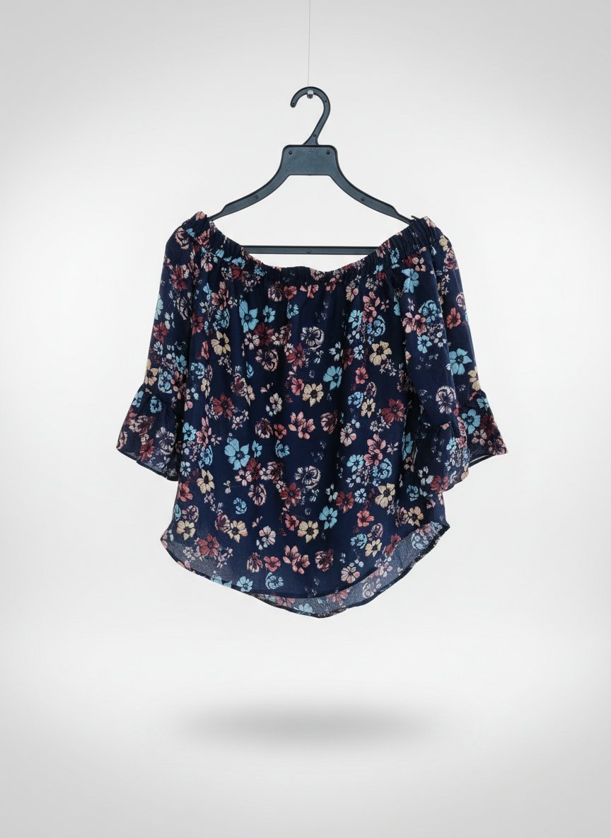 Chemise fleurie en satin