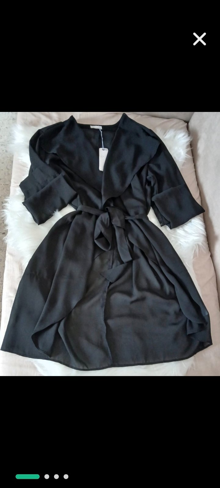 Chemise noire en mousseline 