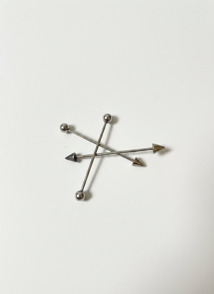 Industrial piercing barbell 