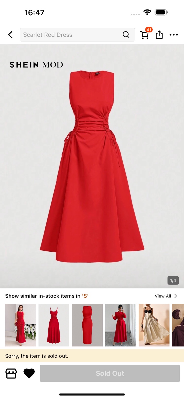 Robe shein rouge  