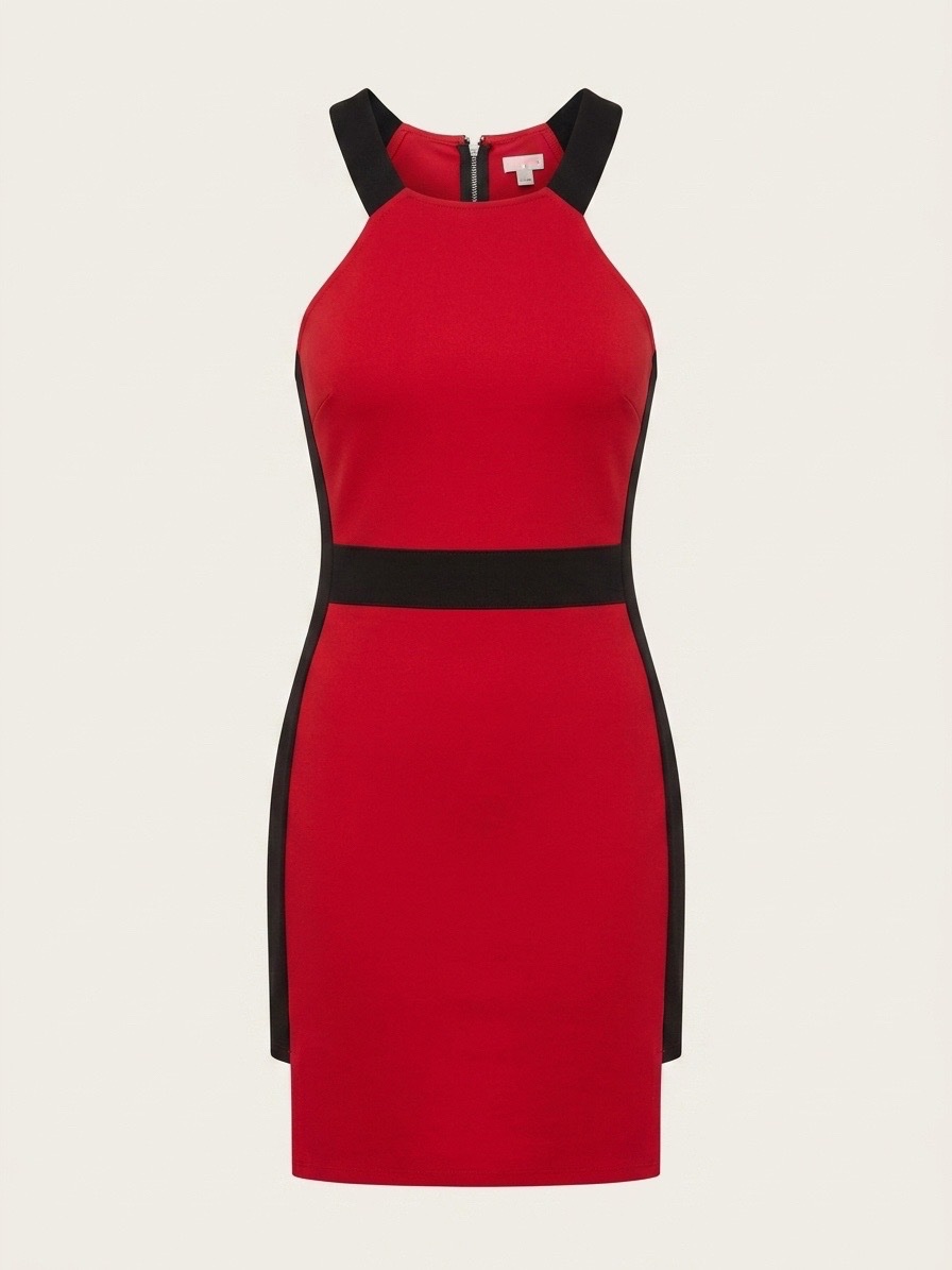 Robe courte bicolore Guess - Rouge & Noir (Taille S)