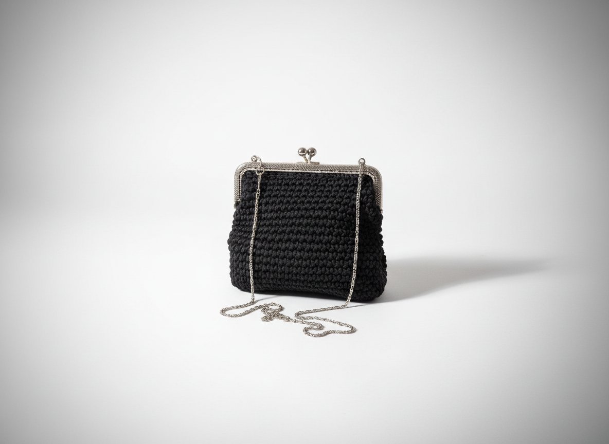 Sac crochet noir