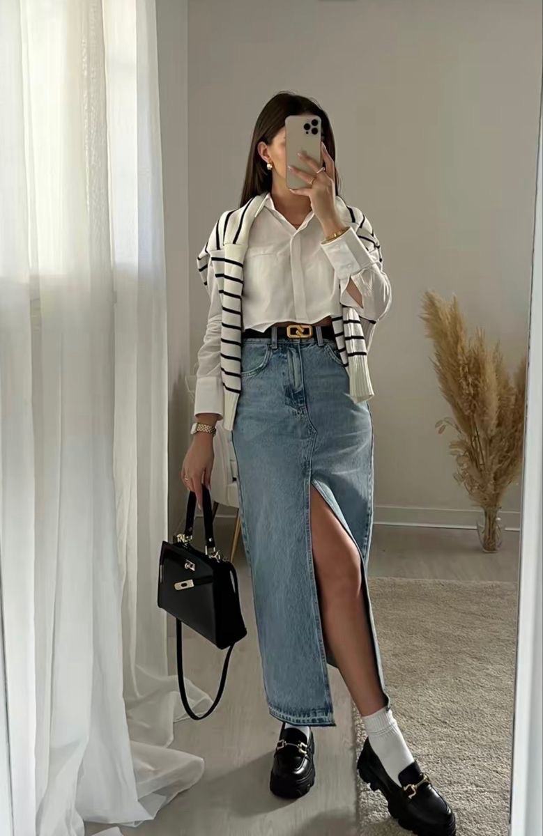Jupe jean zara