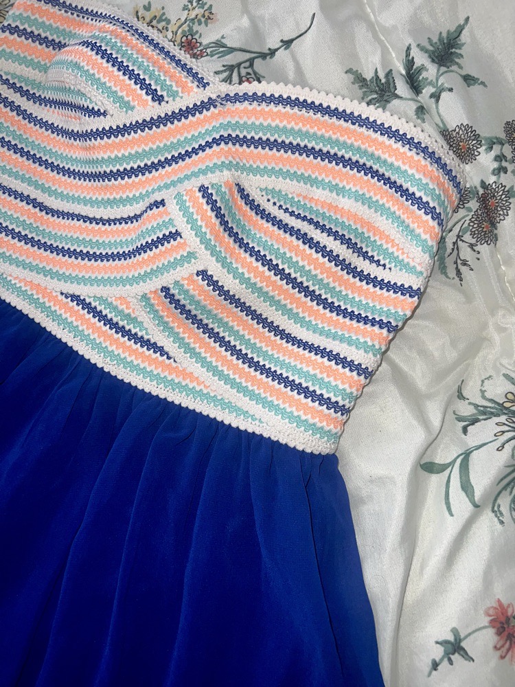 Robe élastique bleu