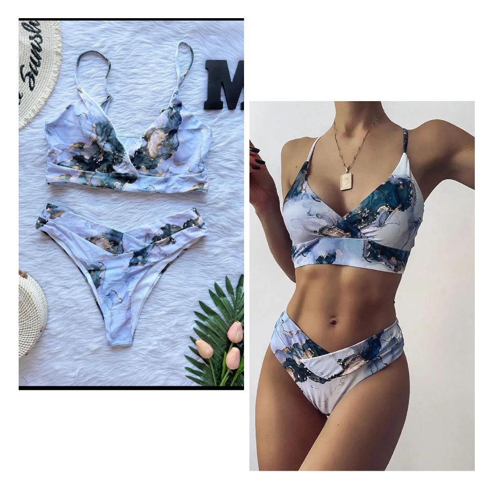 maillot de bain marbré