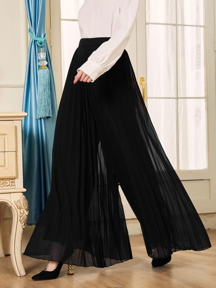 Pantalon large et jupe noir en coton 🖤