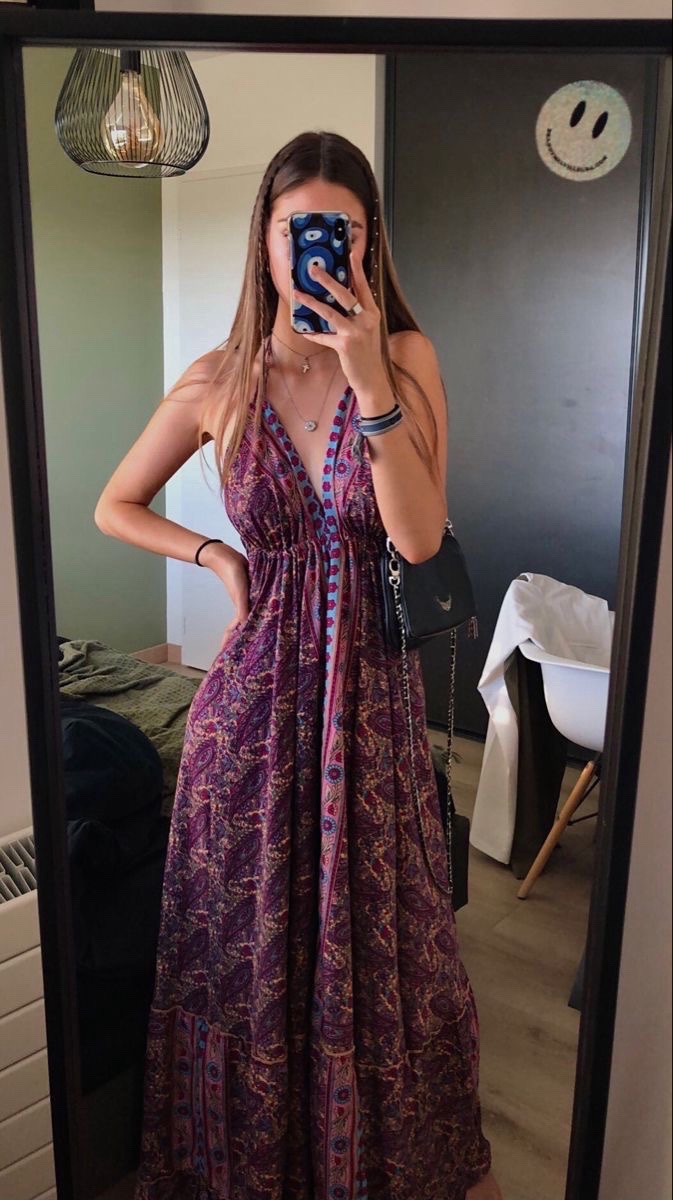 Robe foulard longue fluide