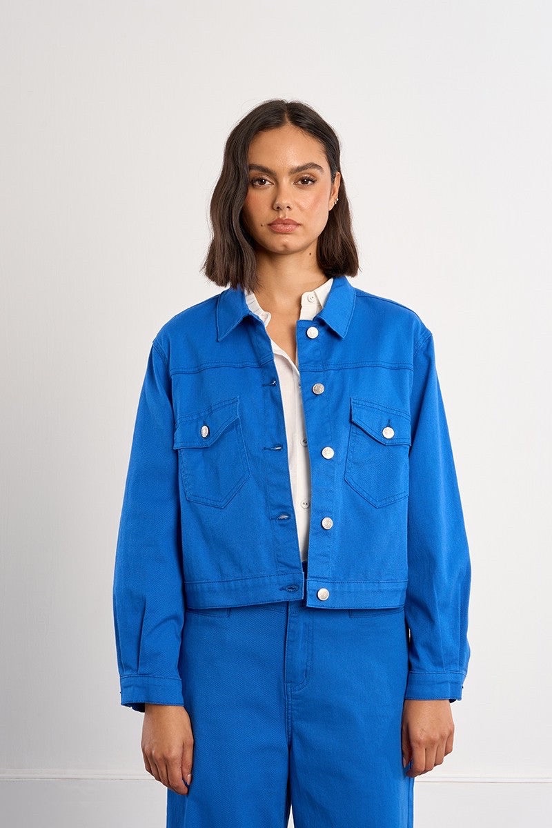 Veste bleue en jeans