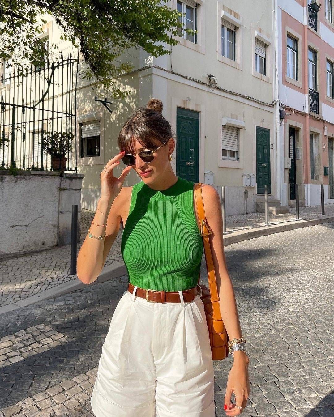 Haut avec un jolie vert