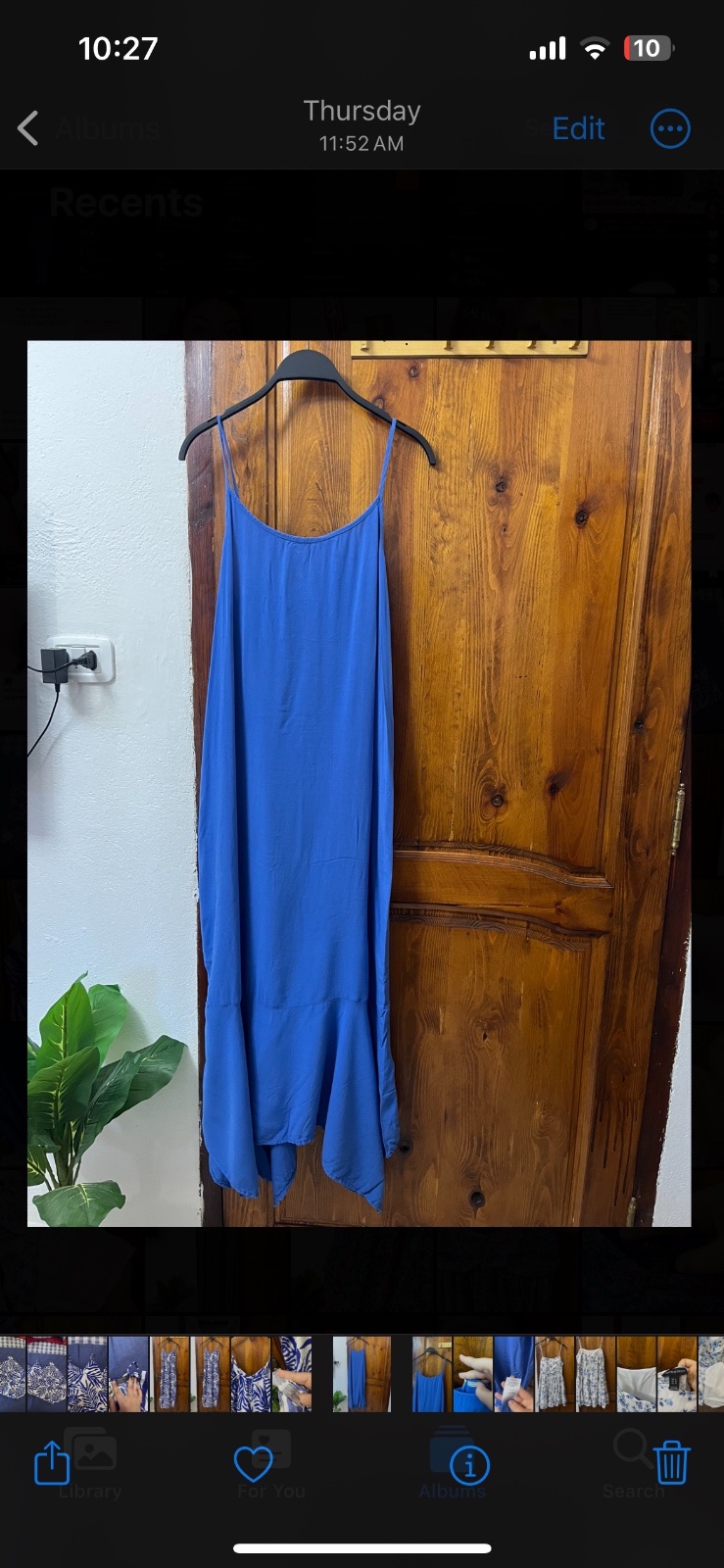 Robe longue bleue