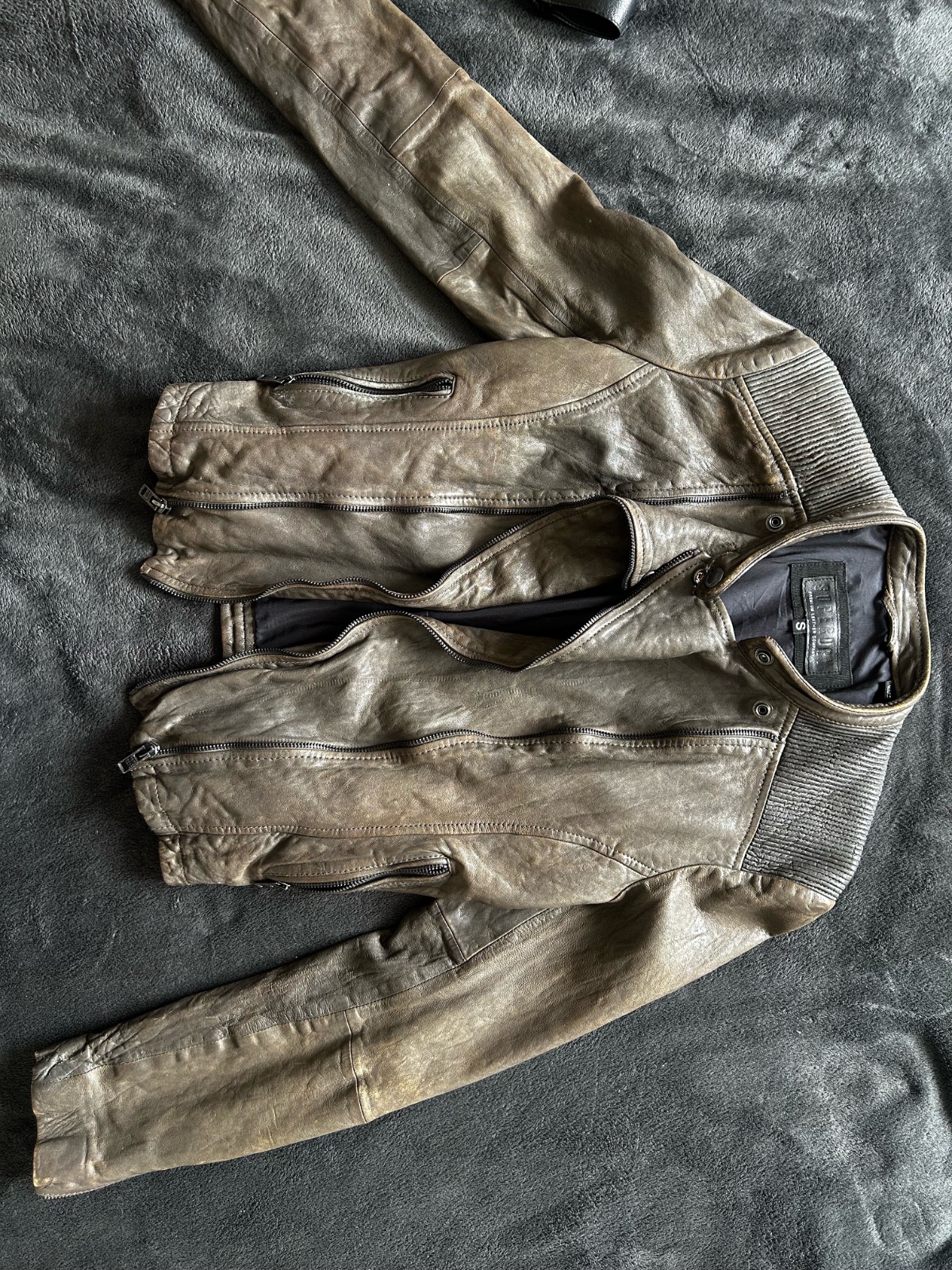 Veste cuire 