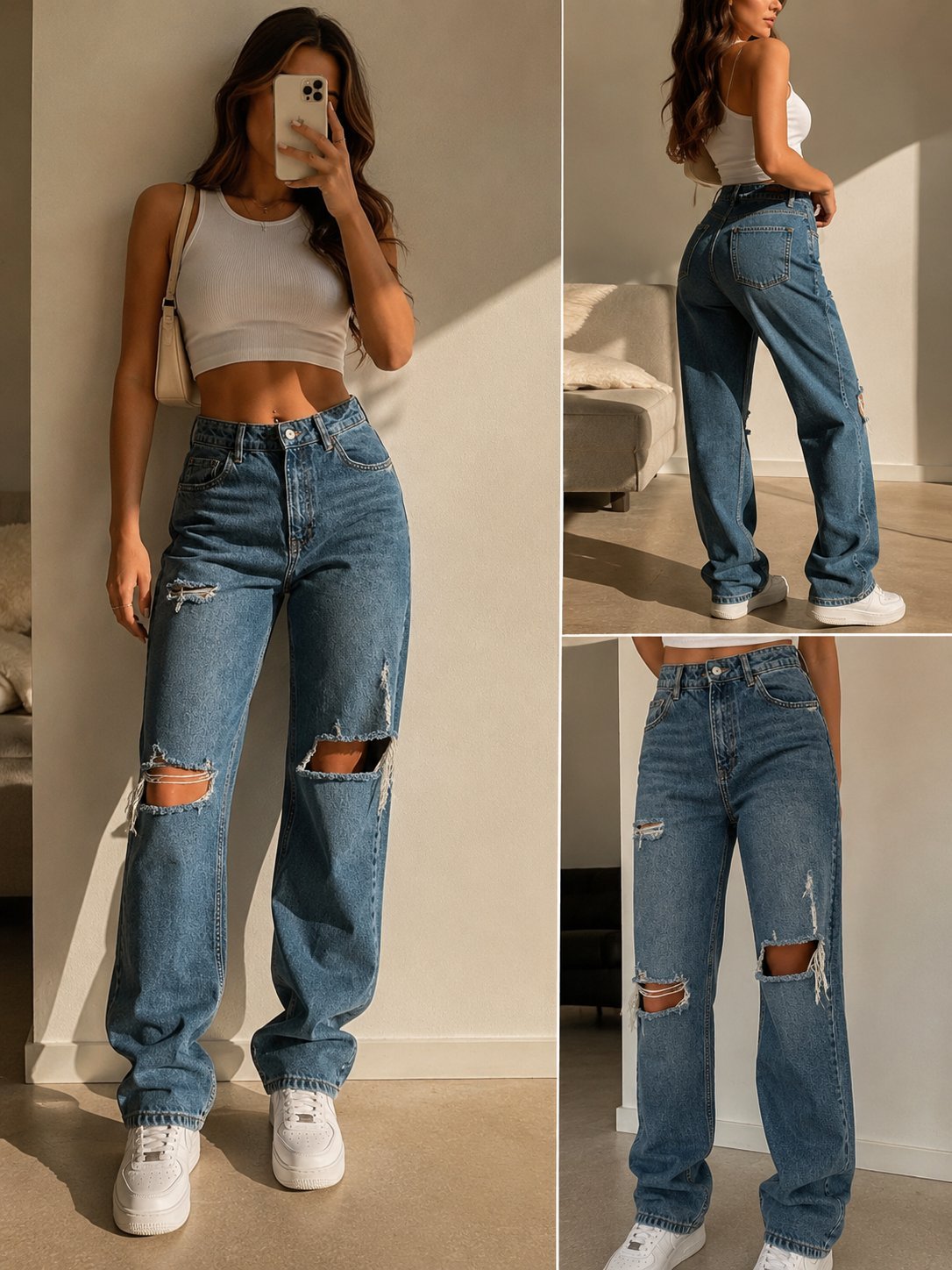 Jean bleu déchiré