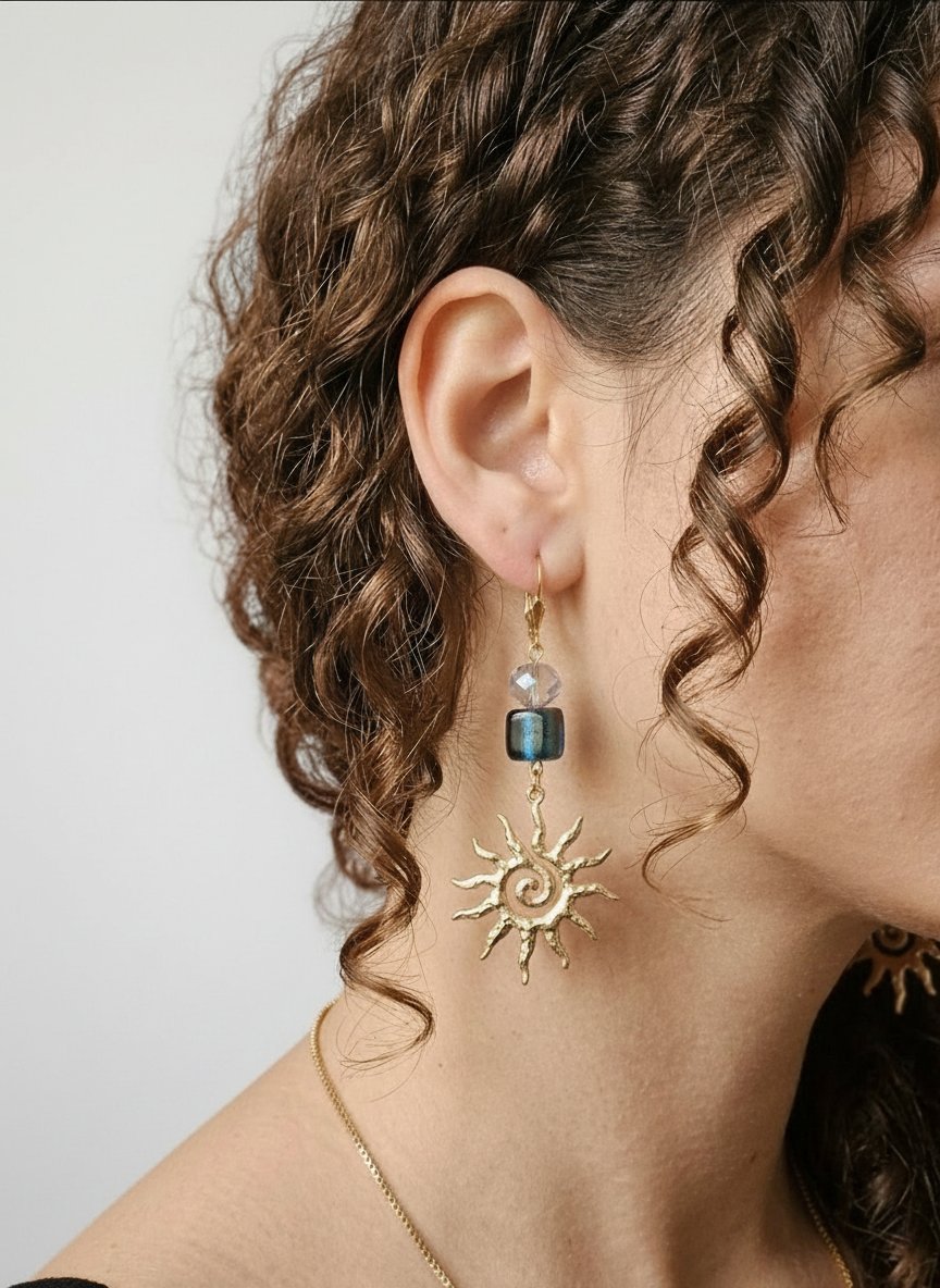 Boucle d'oreilles soleil