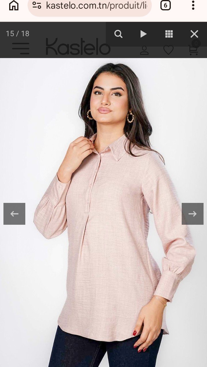 Chemise castello neuve jamais portée avec tiquet faute de taille