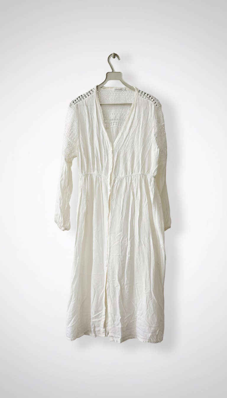 Robe blanche longue été
