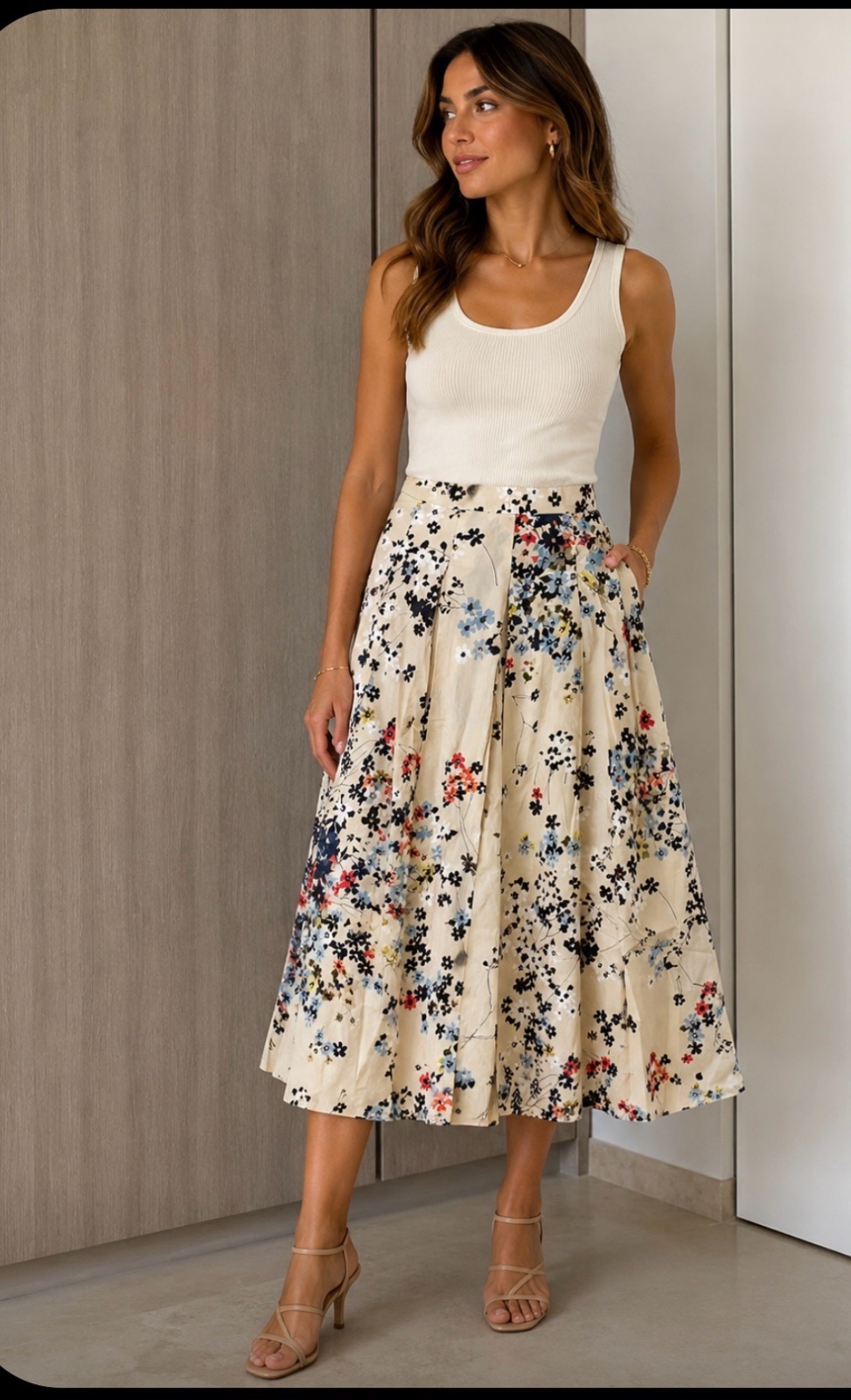 Jupe florale max mara