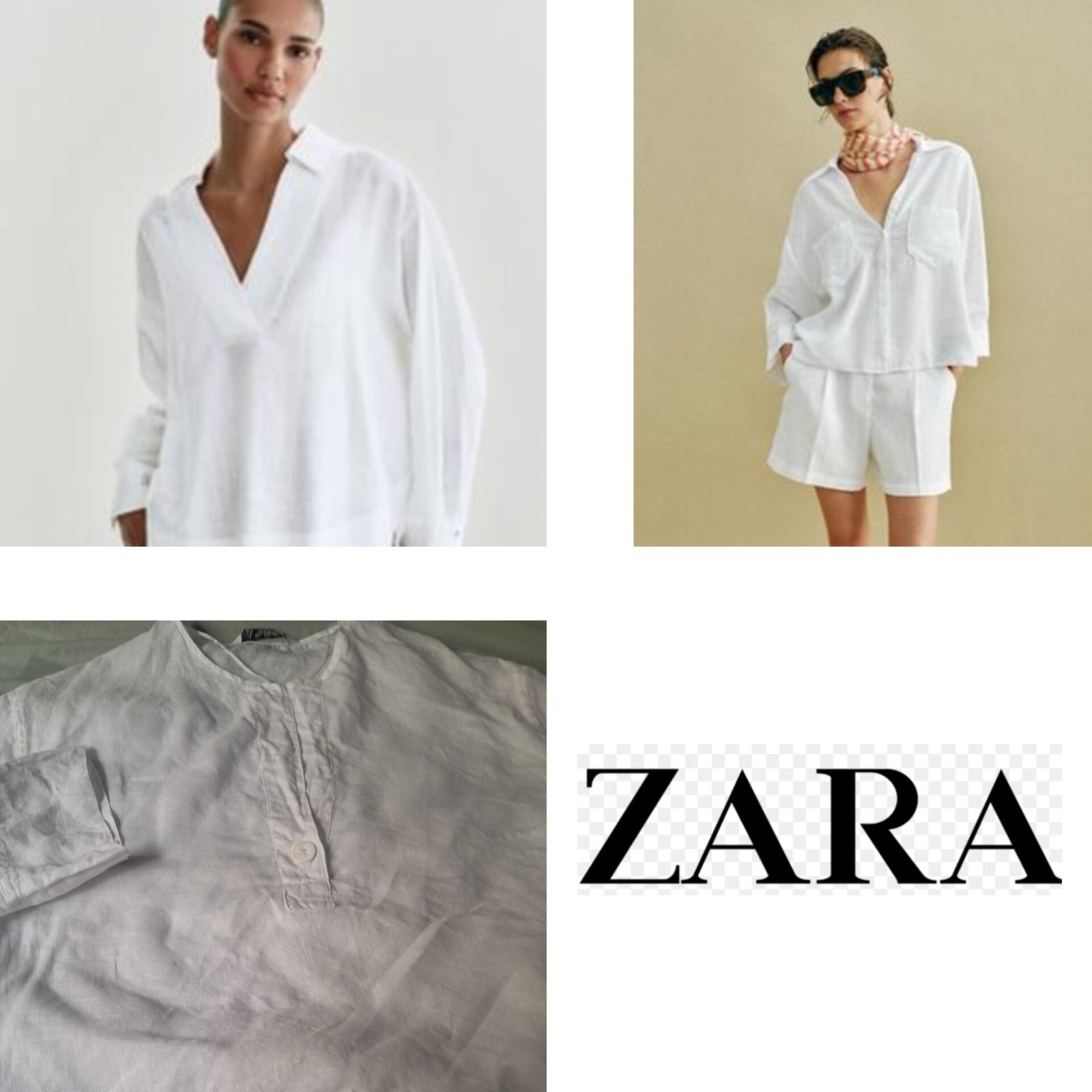 Blouse femme en lin Zara