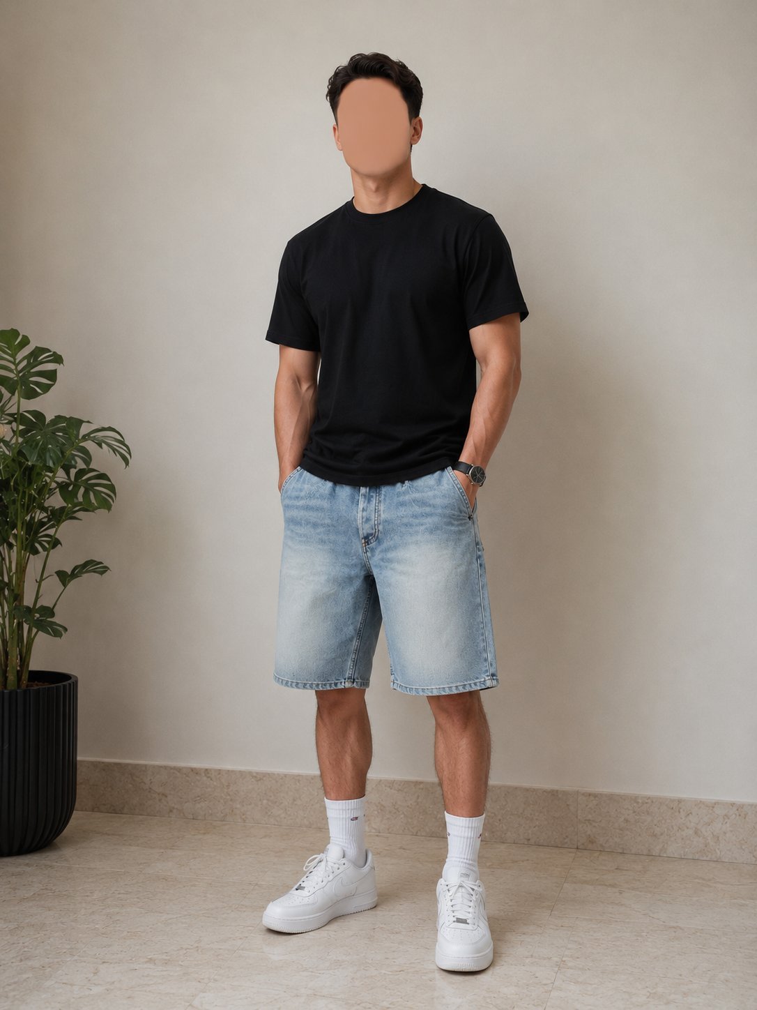 Short bleu 