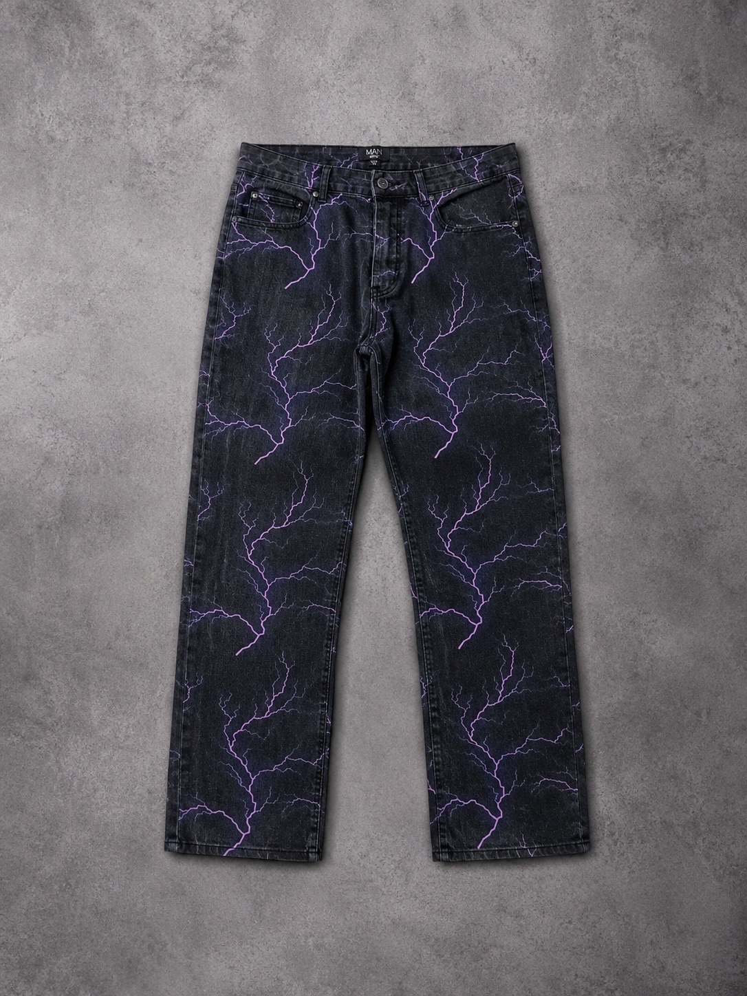 Purple boohaMAN jean (ylabes wahed twil) 