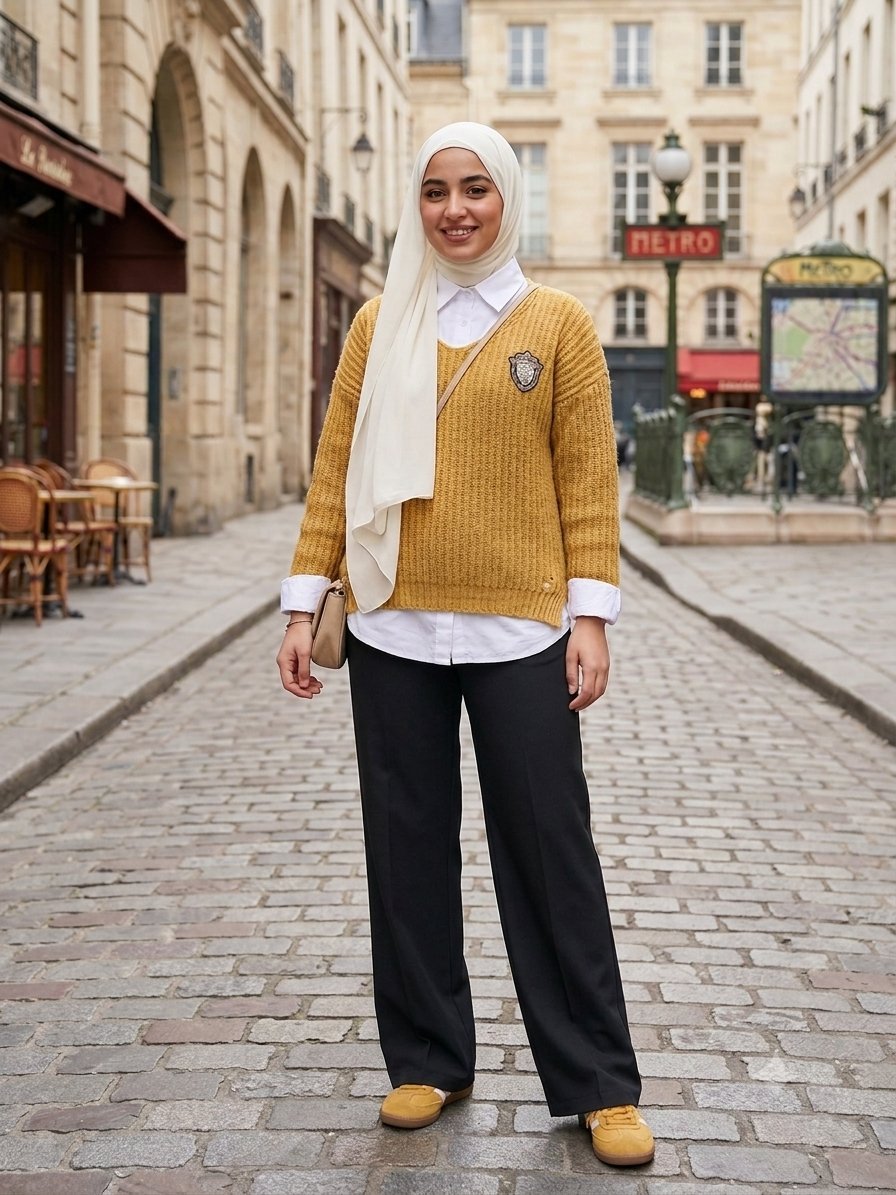 Pull Jaune moutarde
