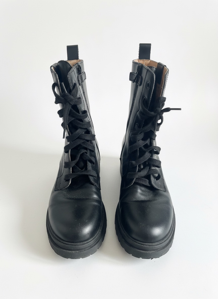 Bottines Patrizia Pepe en cuir noir – Pointure 39 – Très bon état
