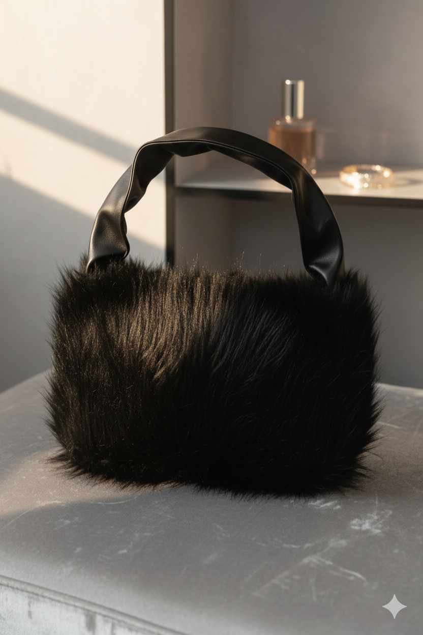 Sac à main en peluche 
