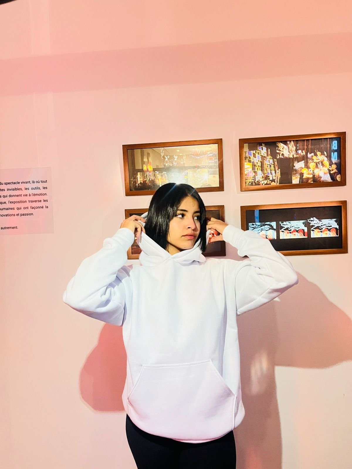 Hoodie blanc oversize 