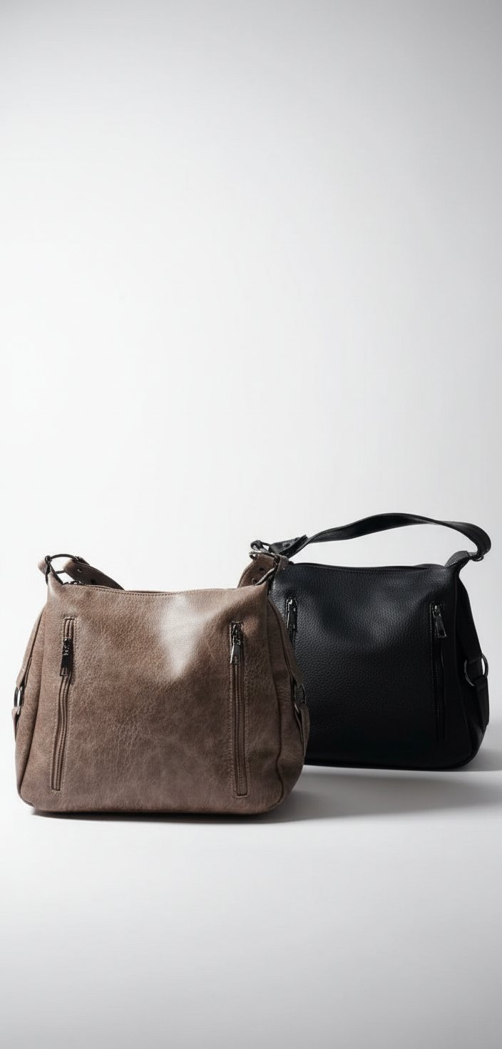 Lot de 2 sacs à main neufs – Importés (Noir & Marron)