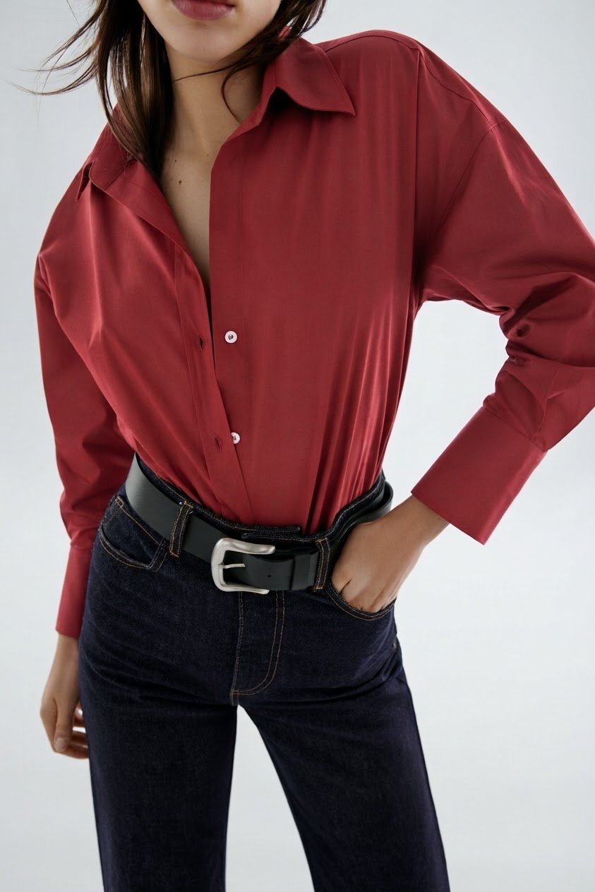 Chemise Zara en popeline 