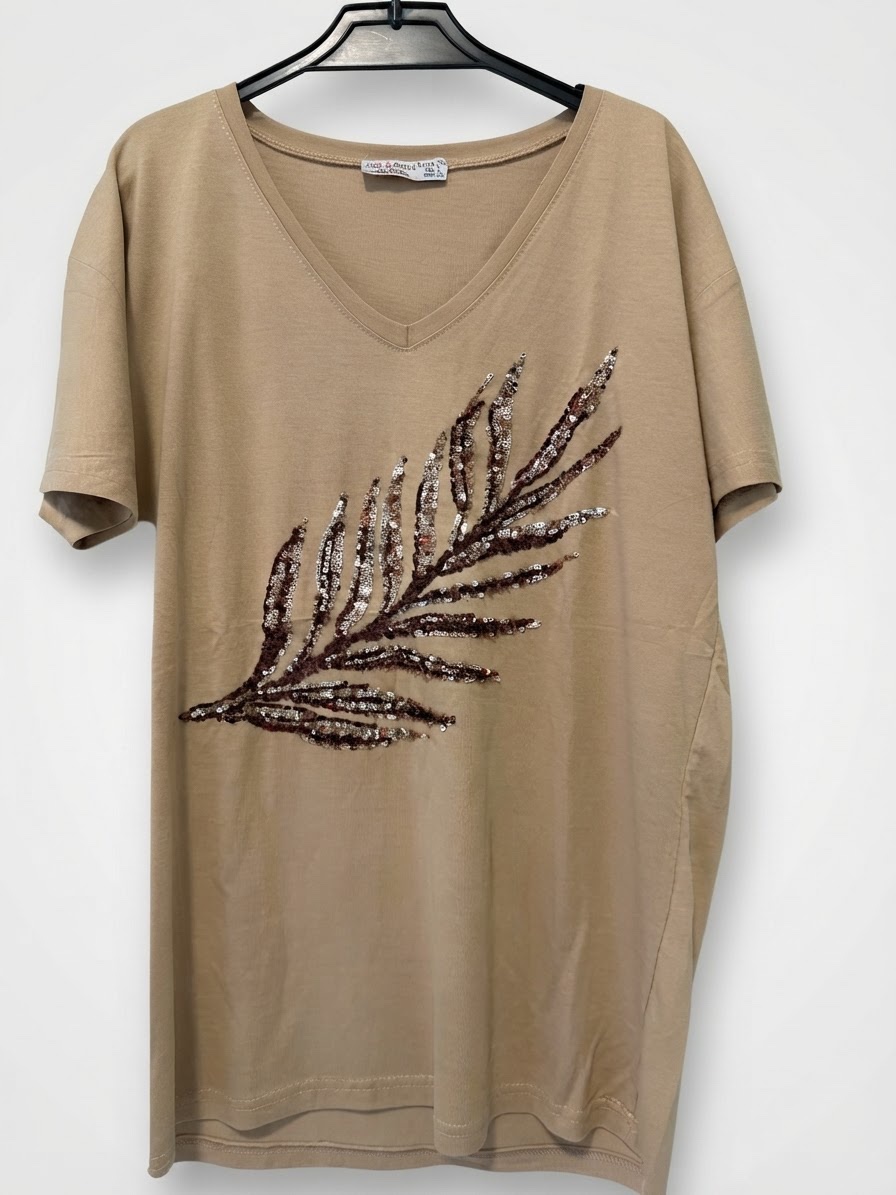 T-shirt beige taille L