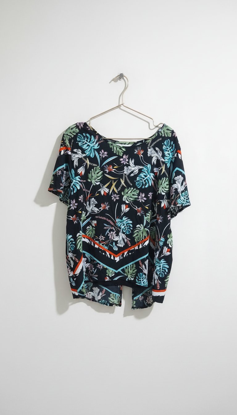 Chemise tunique fleurie 