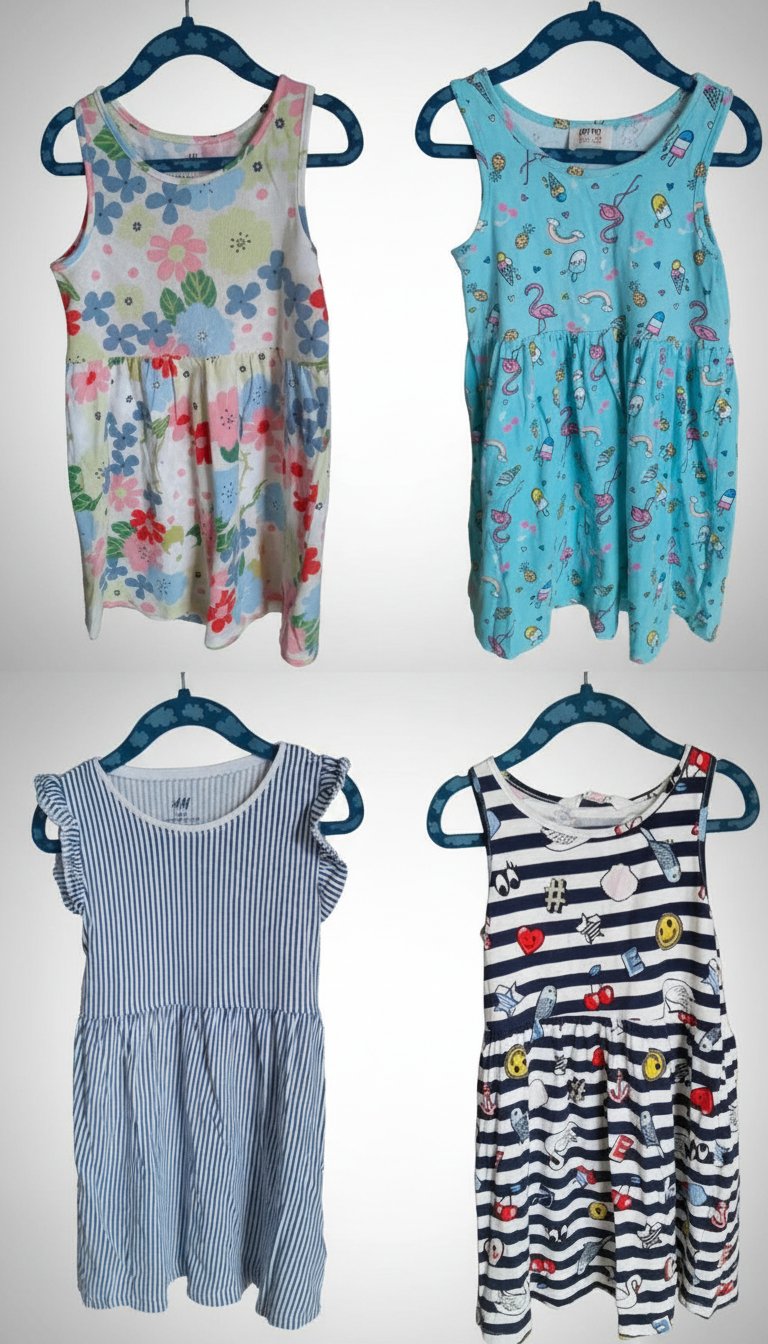Lot de 4 robes fille 3 à 4 ans