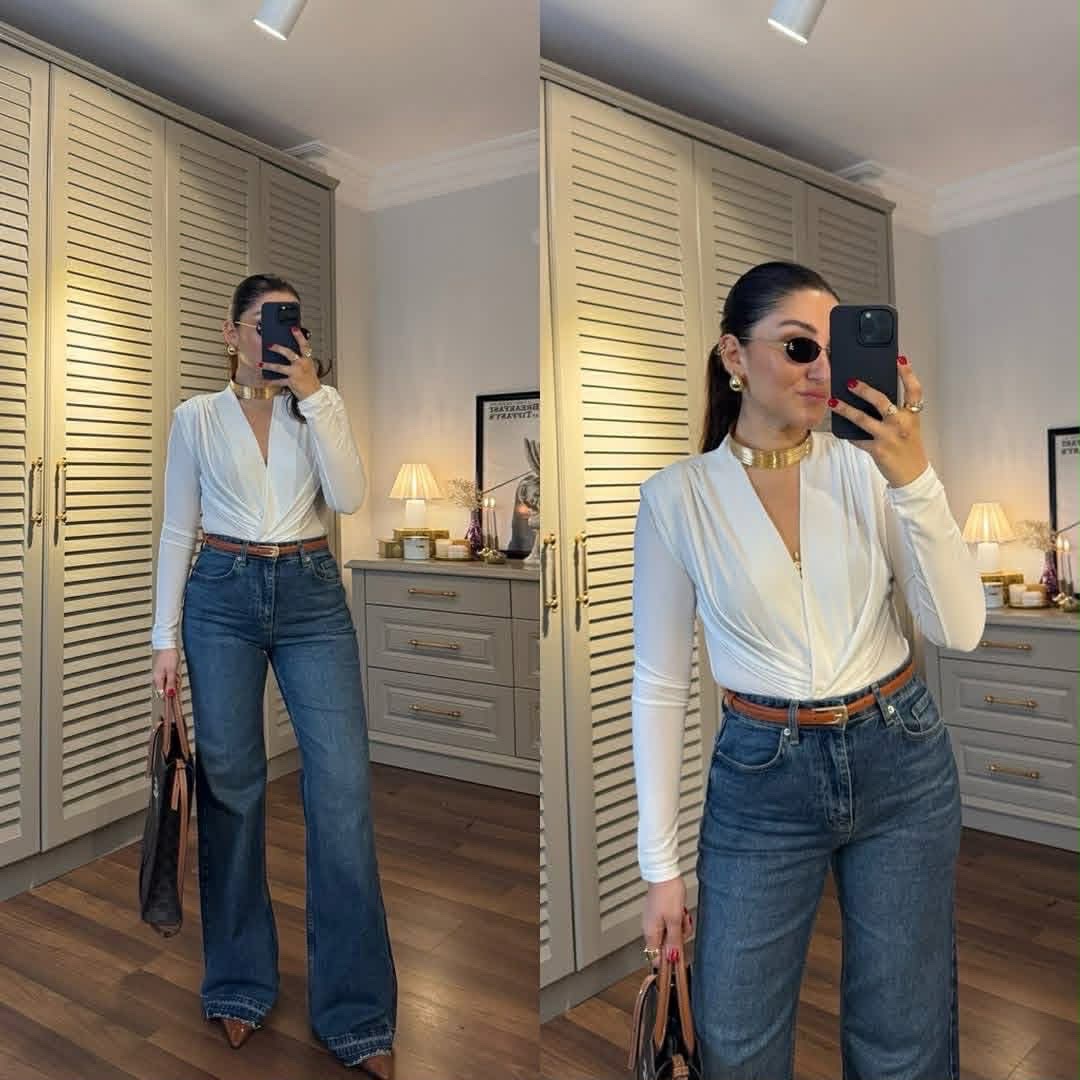 Pull blanc ylabes s m l
