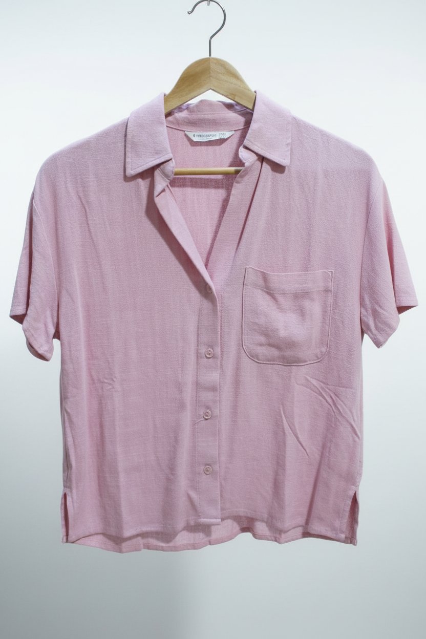Chemise rose poudré 