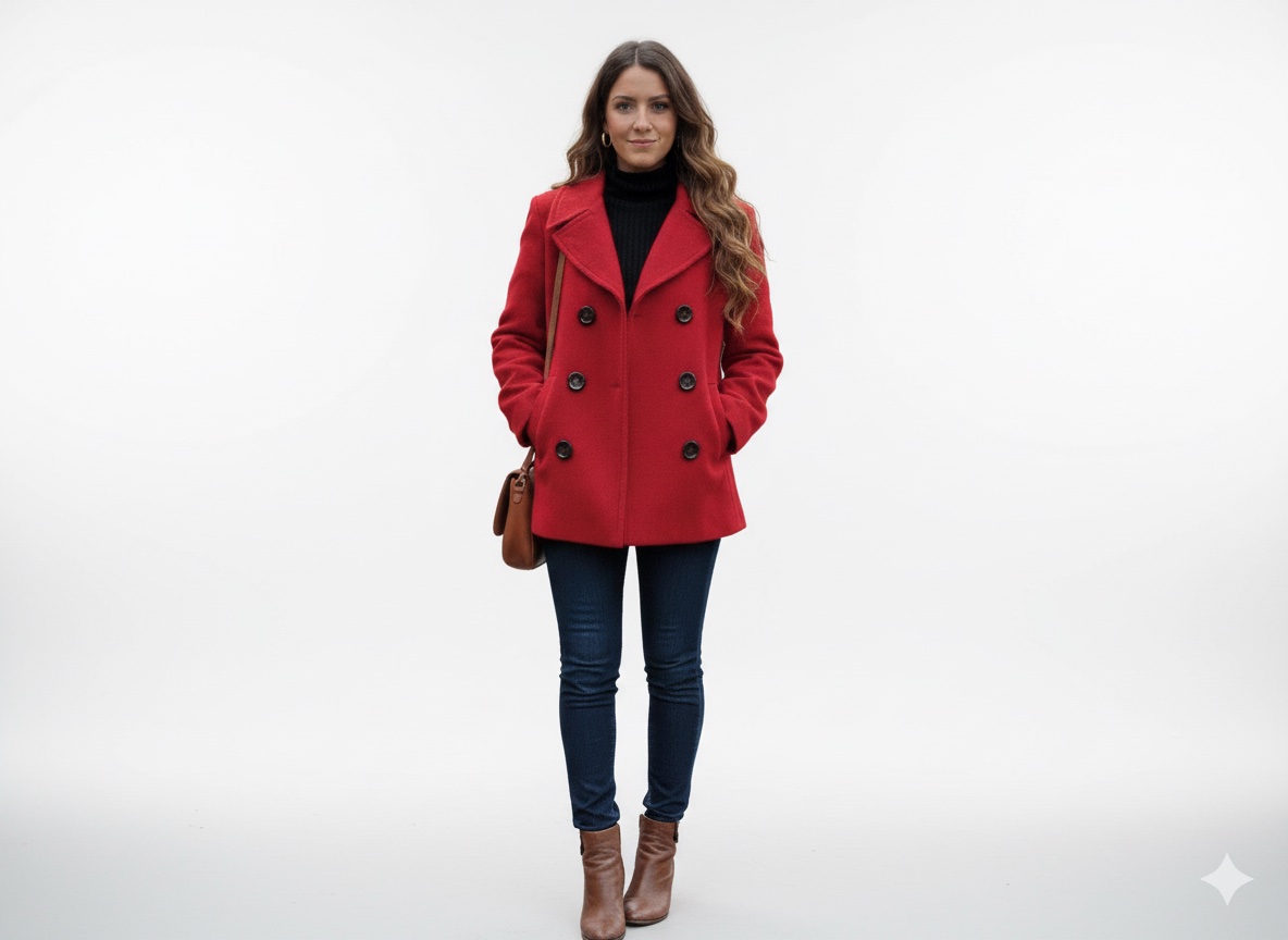 Veste cachemire rouge