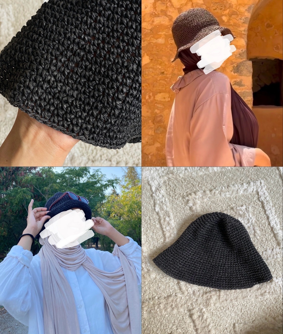 Chapeau gris charbon en crochet 🖤🩶