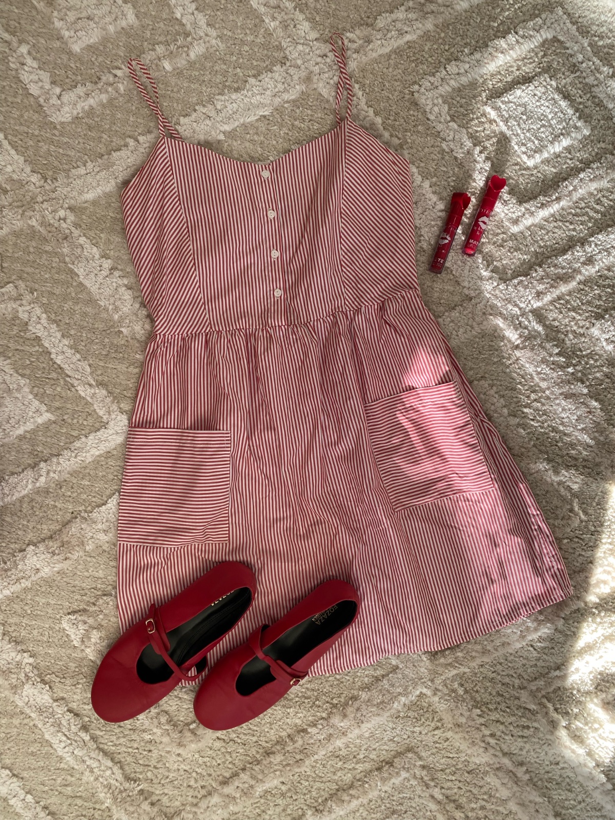 Robe ZEN BASIC rouge et blanche ❤️🤍