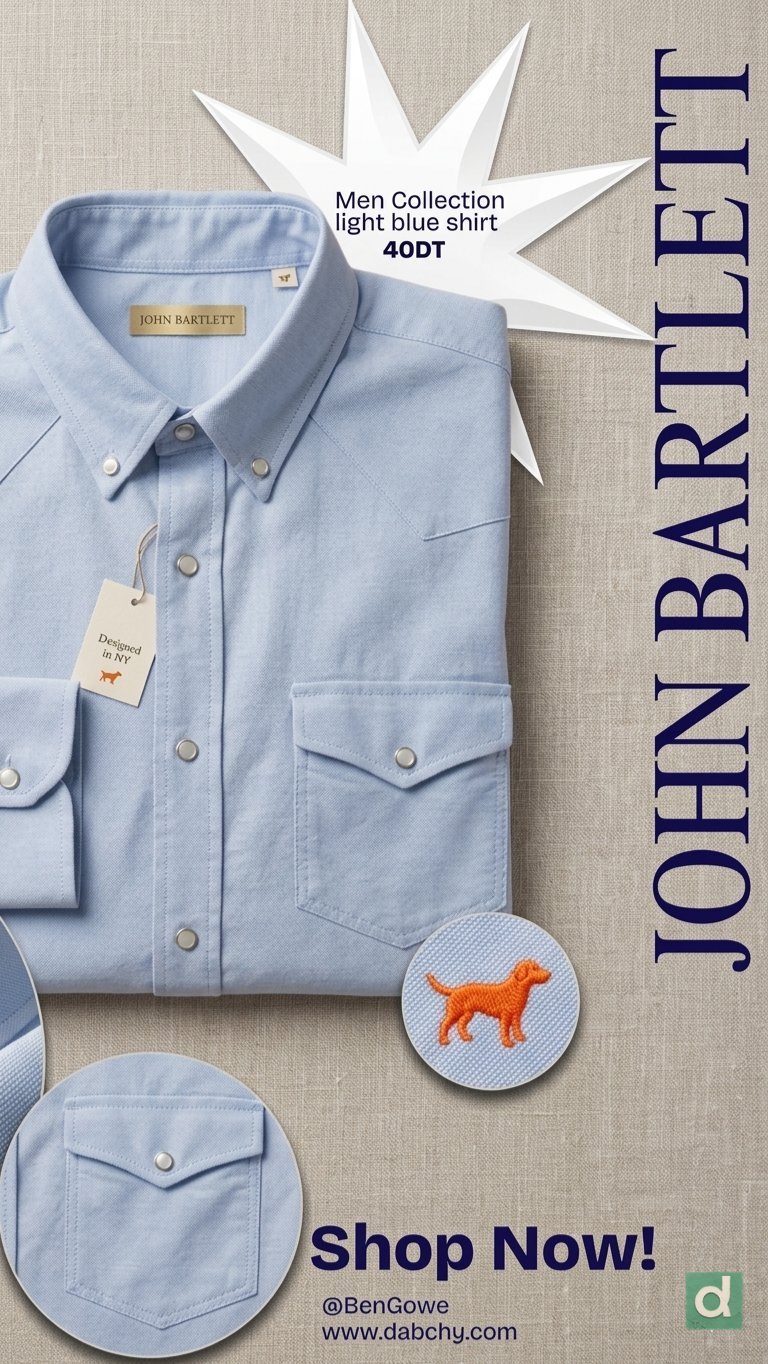 JOHN BARTLETT Light Blue Shirt 