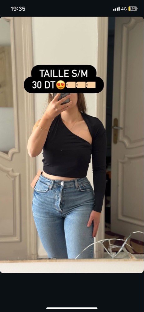 Top noir taille m 