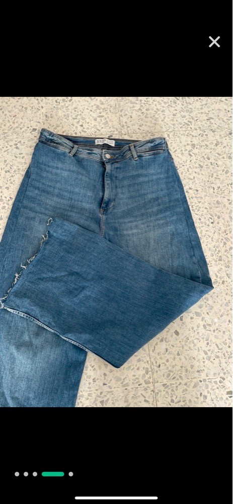 Wide leg jean jamais porte 