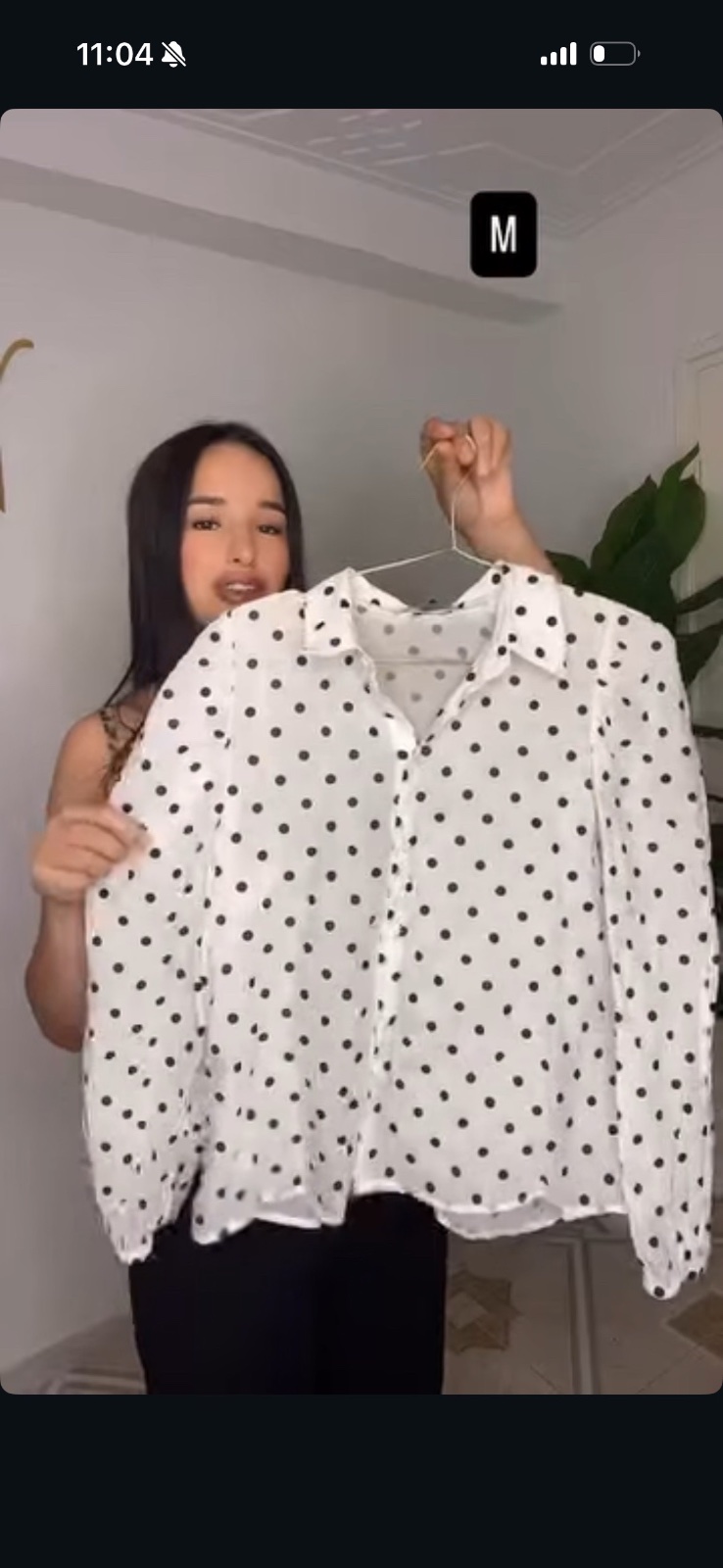 Chemise polka dots femme taille m 